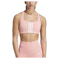 Adidas Powerimpact 3 Stripes Medium Impact Sports Bra Rosa S / CD Kvinna