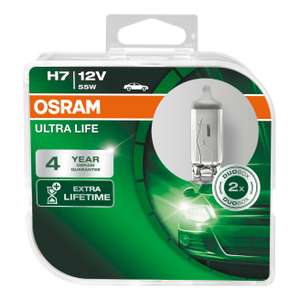 OSRAM ULTRA LIFE AJOVALOPOLTTIMO H7 55W PX26D, 2 KPL, katso halvin hinta  Starcartista - Starcart