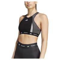 Adidas Techfit High Neck Colorblock Medium Impact Sports Bra Svart XS / CD Kvinna