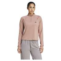 Adidas Train Essentials Minimal Branding Cover Up Half Zip Sweatshirt Beige L Nainen