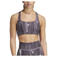 Adidas Powerimpact 3 Stripes Medium Impact Sports Bra Grå S / CD Kvinna