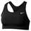 Women's Medium-Support Non-Padded Sports Bra BLACK/WHITE/WHITE