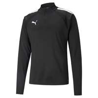 teamLIGA 1/4 Zip Top - M - Musta