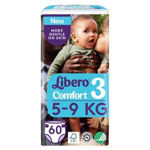 Libero Comfort koko 3, 5-9 kg 60 kpl teippivaippa, find the best deal on  Starcart