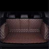 Car Boot Liner for Skoda Karoq 2017-2022, Full Coverage Waterproof Antislip Antiscratch Trunk Pad Trunk Boot Liner Mats,E/Brown Coffee D