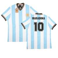 False Nein Argentina Home vintage paita (MARADONA 10) XL aikuiset