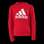 Adidas Boys Essentials Hoodie med stor logotyp Vivid Red / White